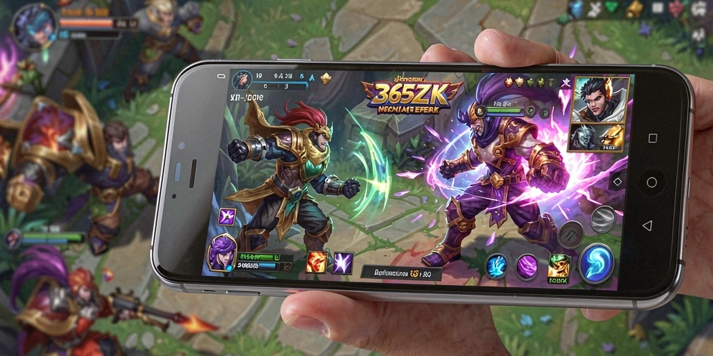 Tampilan gameplay MOBA yang seru dan menegangkan di 365ZK.