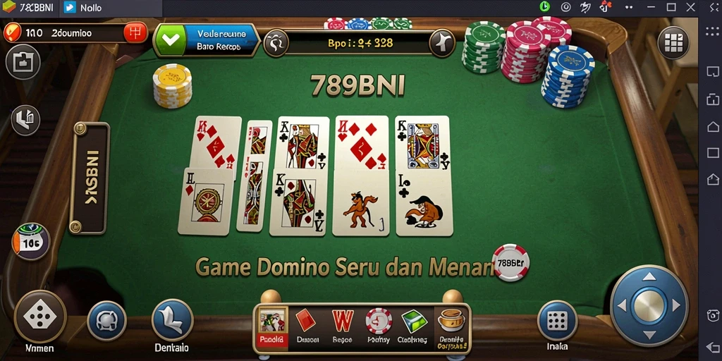 Tampilan gameplay domino yang seru dan kompetitif di 789BNI.