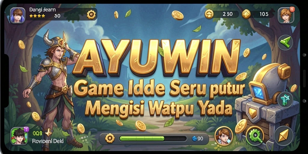 Tangkapan layar gameplay AYUWIN menampilkan pengumpulan sumber daya yang seru.