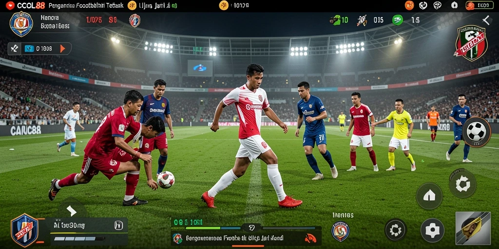 Tampilan gameplay seru dalam COCOL88 dengan aksi sepak bola yang mendebarkan.
