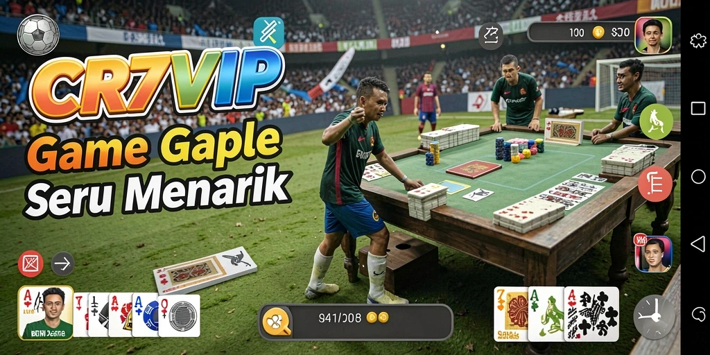 Screenshot gameplay Gaple yang seru dan menarik di CR7VIP.