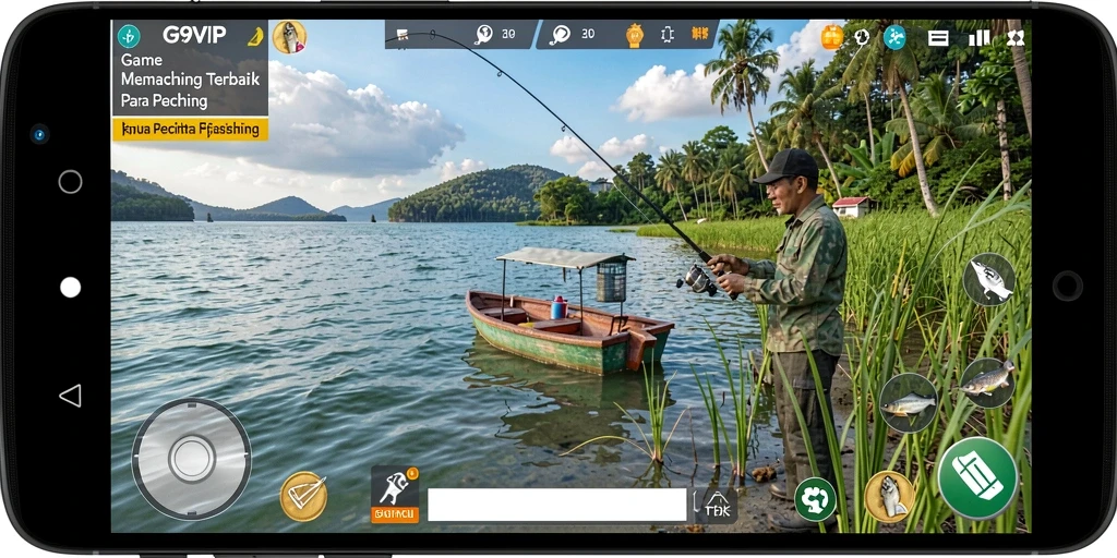 Tampilan menarik dari gameplay memancing di G9VIP.