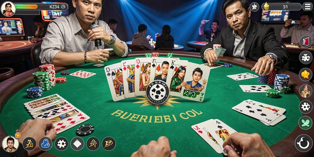 Tampilan gameplay K234 yang mendebarkan saat bermain Poker.