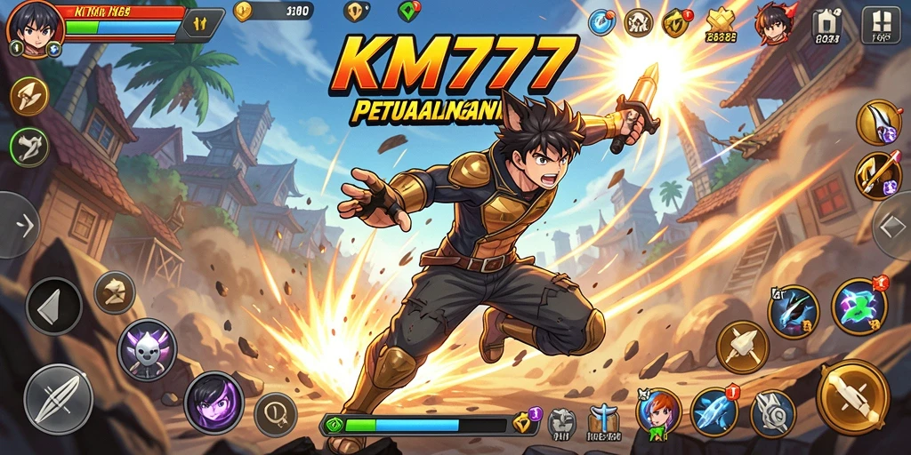 Gameplay KM777 yang memukau dengan karakter anime yang menarik.