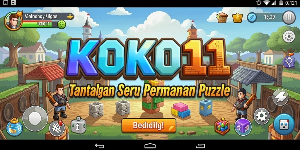 Screenshot utama KOKO11 menampilkan gameplay Puzzle yang seru.