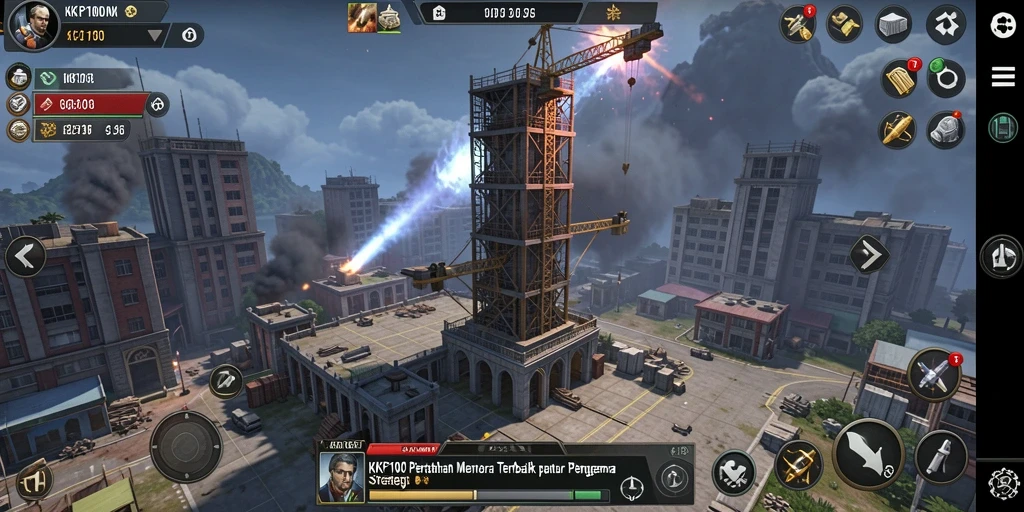 Tampilan gameplay KPK100 menunjukkan strategi menara yang menawan.