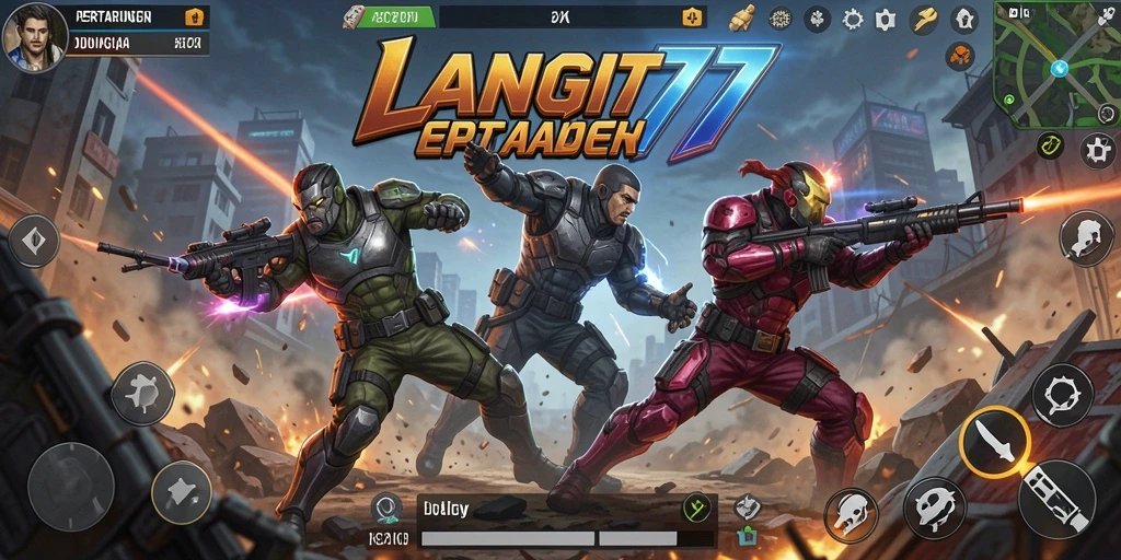 Tangkapan layar menampilkan aksi pertarungan yang seru di LANGIT77.