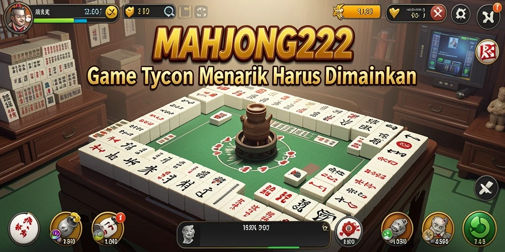 Tampilan gameplay <strong>MAHJONG222</strong> yang menarik dengan elemen Tycoon.