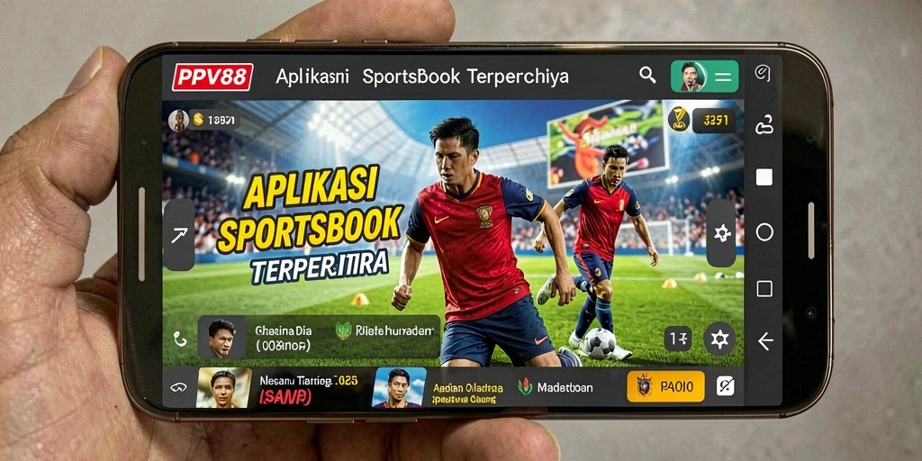 Tampilan screenshot utama PPV88 memperlihatkan fitur taruhan olahraga.