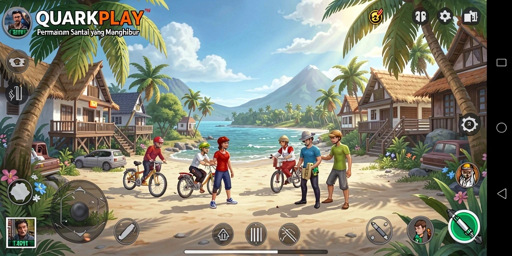 Tampilan gameplay <strong>QUARKPLAY</strong> yang ceria dan mengasyikkan.