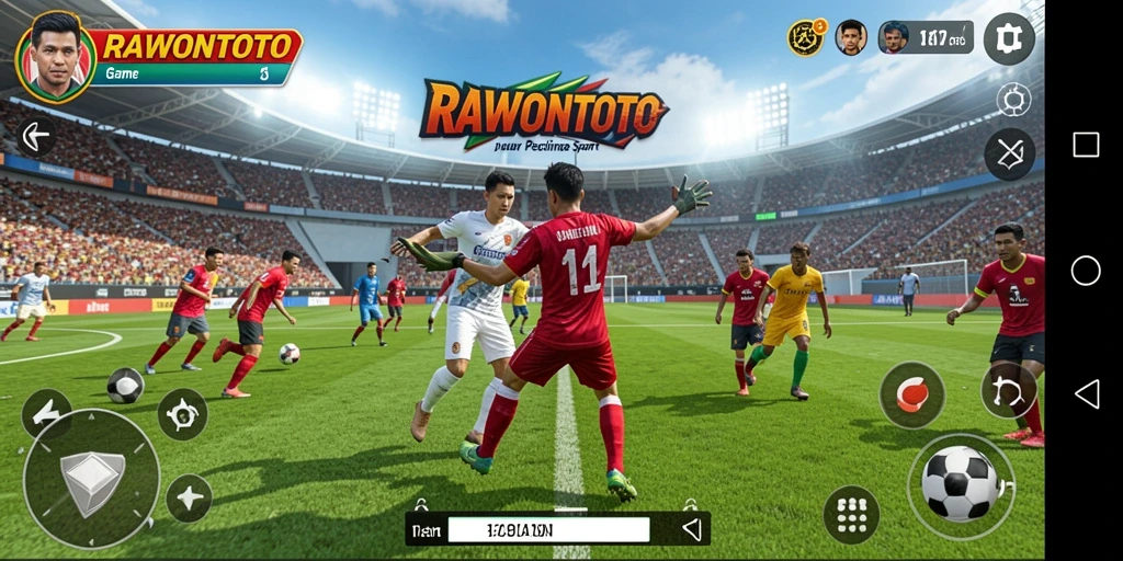 Screenshot menampilkan aksi seru dari gameplay olahraga di RAWONTOTO.