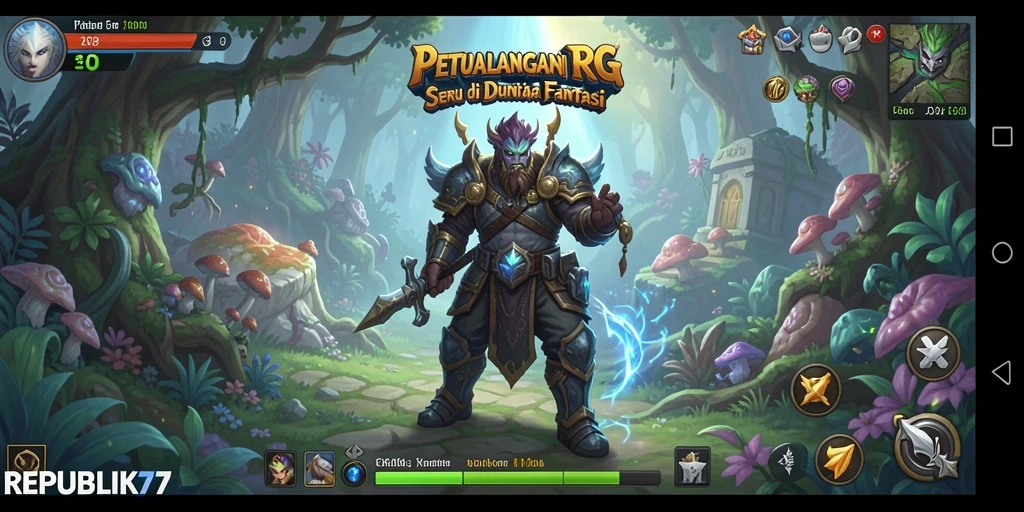 Tampilan gameplay menarik dari REPUBLIK77 dalam dunia RPG.