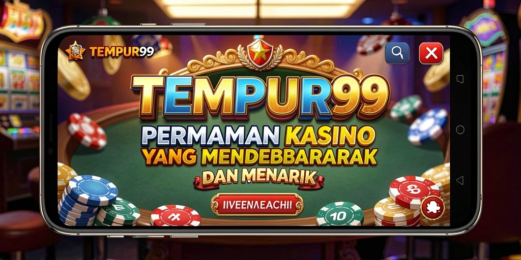 Screenshot gameplay TEMPUR99, menampilkan suasana kasino yang seru.