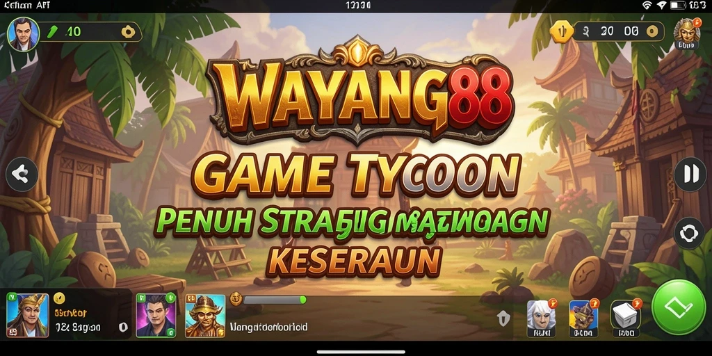 Tampilan menarik gameplay Tycoon WAYANG88 saat membangun bisnis.